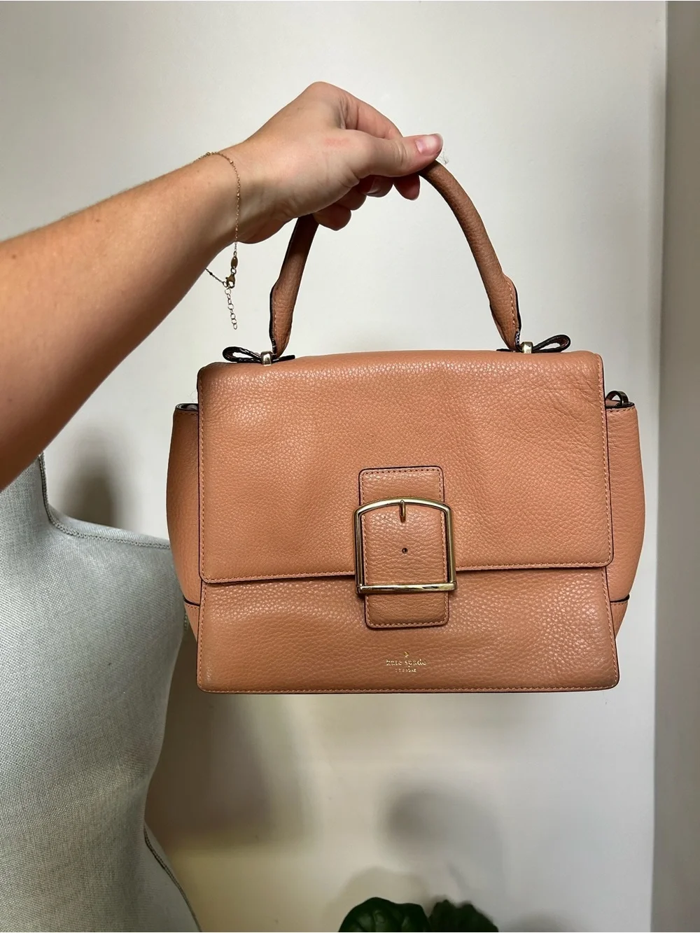 Kate Spade Rose Tan Leather Top-Handle Satchel